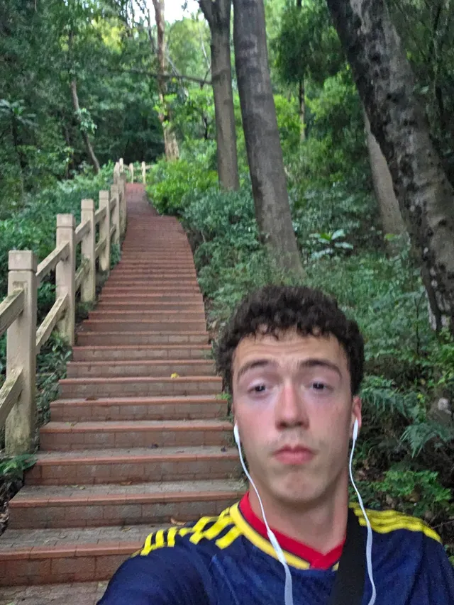 along the walk